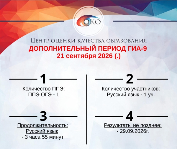 Экзамен по русскому языку дополнительного периода ГИА-9 2026